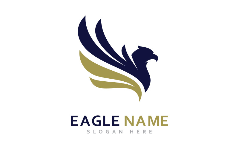 Logotipo de águia Design vetorial Símbolo vetorial de asas de águia Modelo de ilustração 2