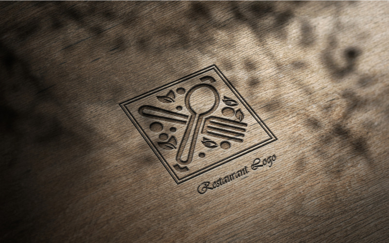 Quadratisches modernes Restaurant-Logo