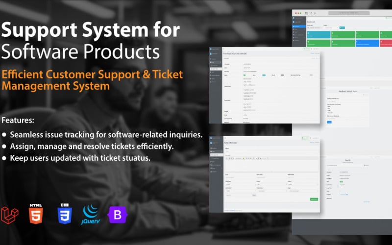 Sistema de suporte completo: HelpDesk, Ticket e sistema de suporte para qualquer aplicação