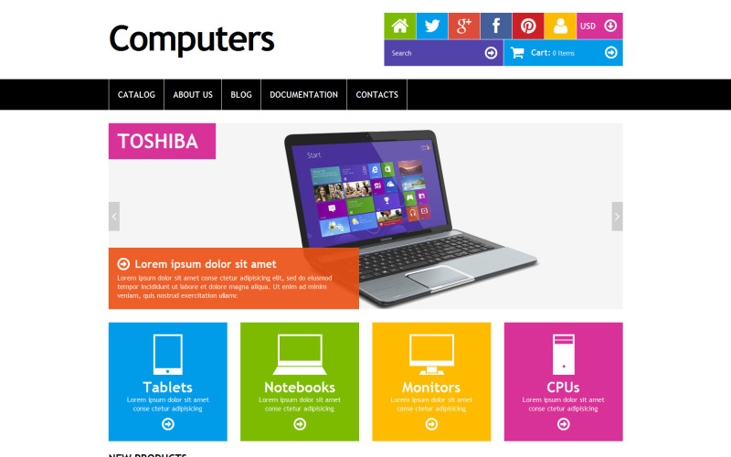 компьютерный магазин отзывчивая тема shopify