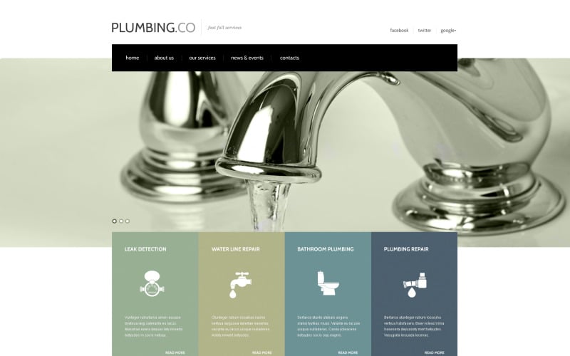 Full Plumbing Services Website Template