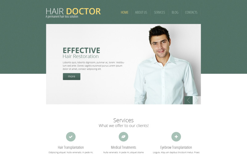 Modèle de site Web réactif de clinique capillaire
