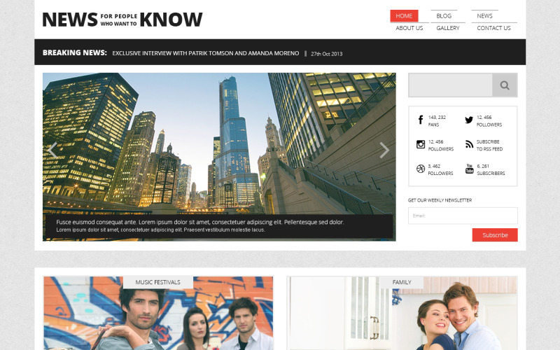 Nyhetsportal Responsivt WordPress-tema