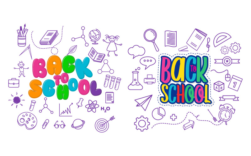 Éducation Retour à l'école élément icône illustration vectorielle conception v.10