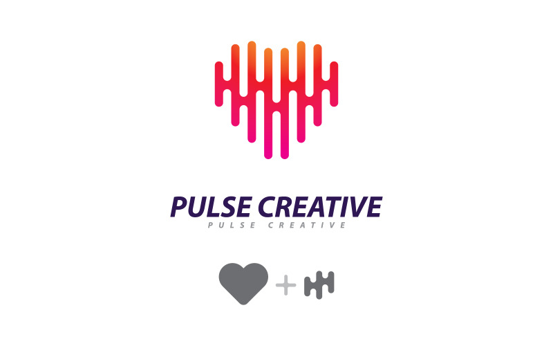 Logo Pulse Wave Vector. Modello di progettazione del concetto di logo di onde sonore creative 7