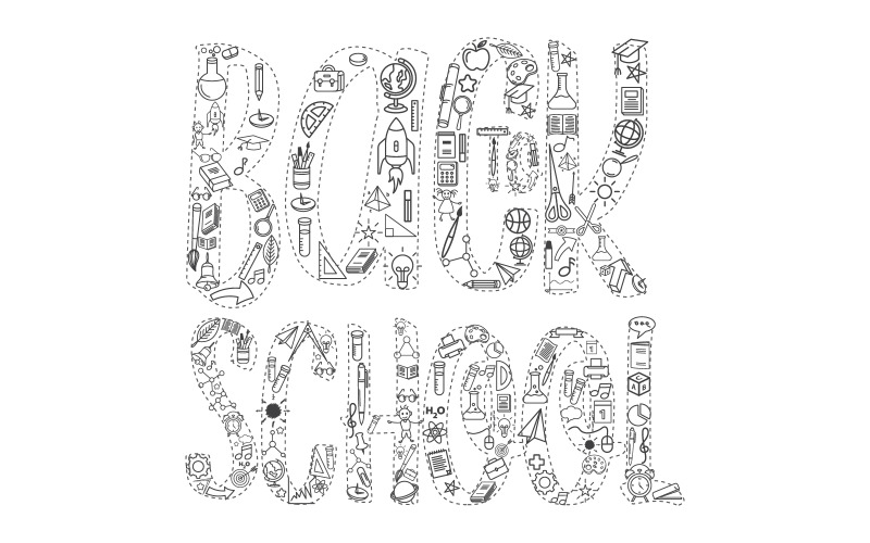 Tillbaka till skolan Utbildning element ikon vektor illustration design v.2