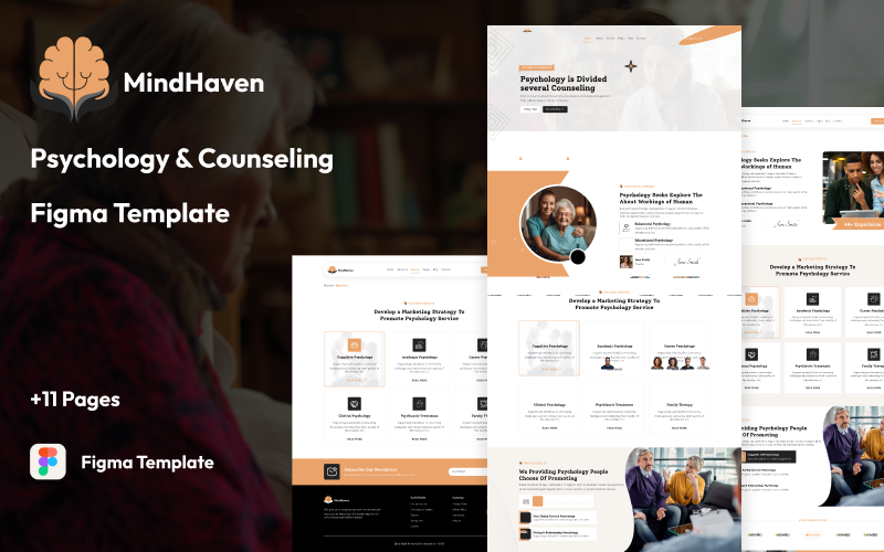 MindHaven - Psychology Website UI Mall