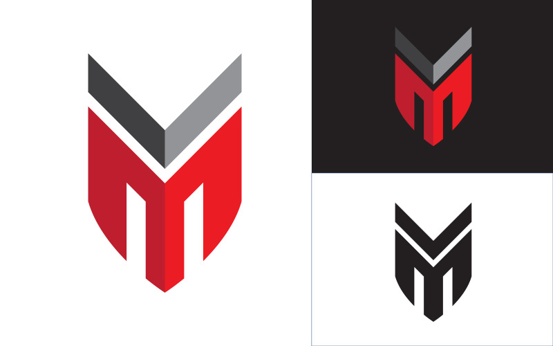 Modèle de logo lettre M moderne illustration vectorielle v.4