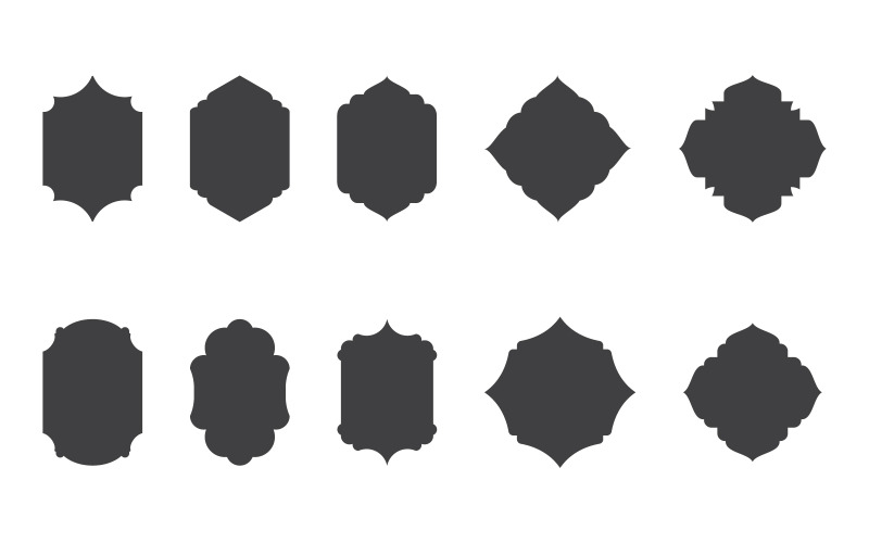 Rámy v arabském muslimském designu pro Ramadan Kareem design template v.4