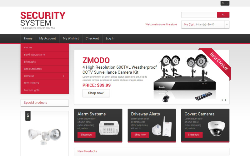 Magento-Theme für Sicherheitssysteme