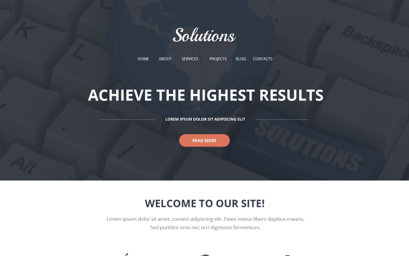 Responsieve websitesjabloon voor Merchant Services