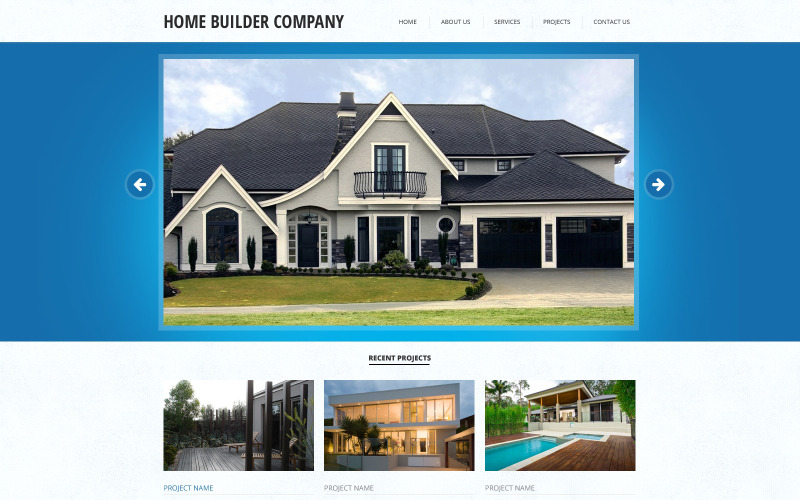 Sjabloon voor responsieve website van bouwbedrijf