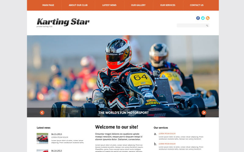 Tema WordPress adaptable para karting