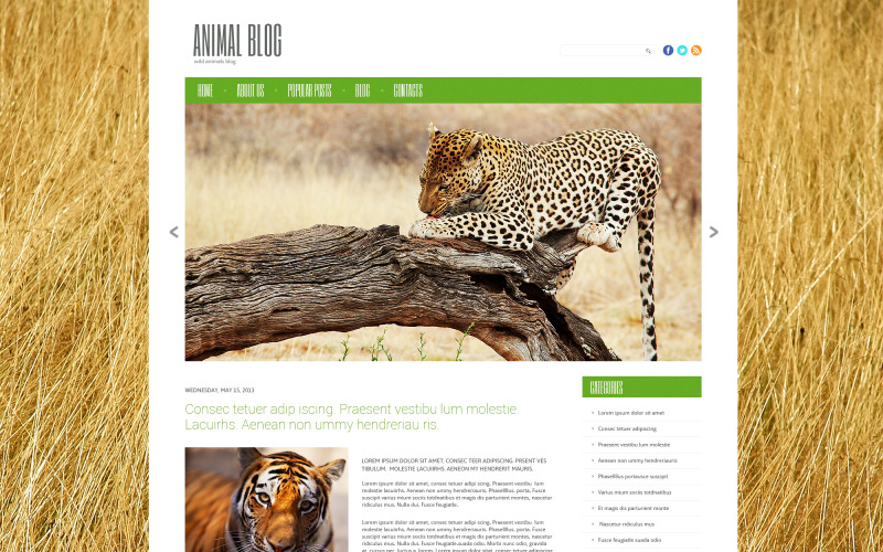 Thème WordPress réactif Wild Life