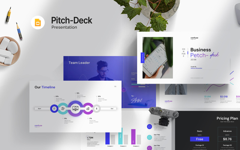 Förvirra Business Pitch Deck Google Slide