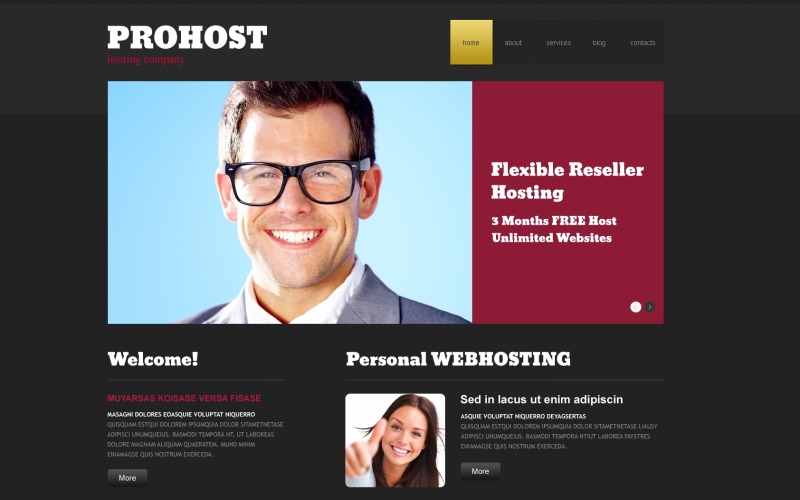 Alojamiento de tema adaptable de WordPress