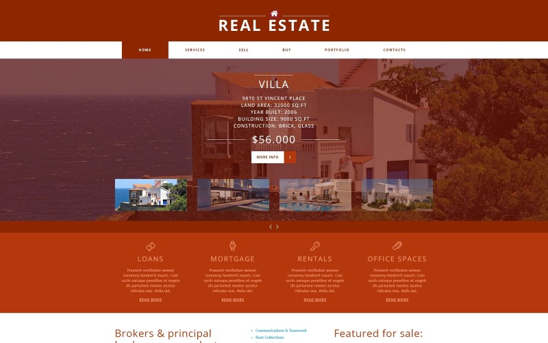 Immobilienagentur Joomla Vorlage