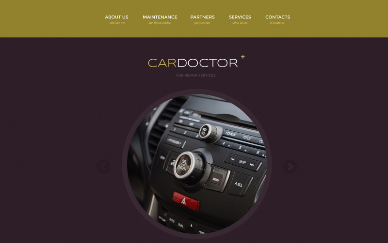 Modello di sito Web reattivo di riparazione auto