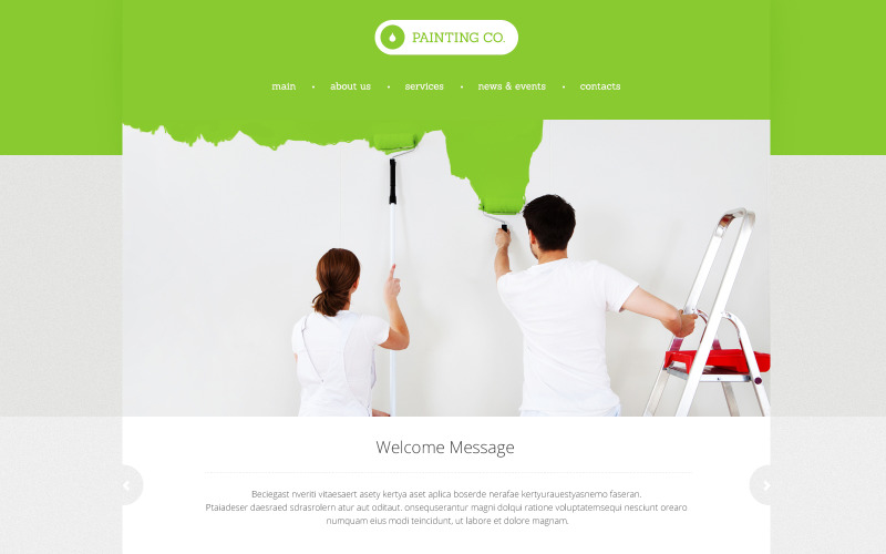 Modelo de site responsivo de empresa de pintura