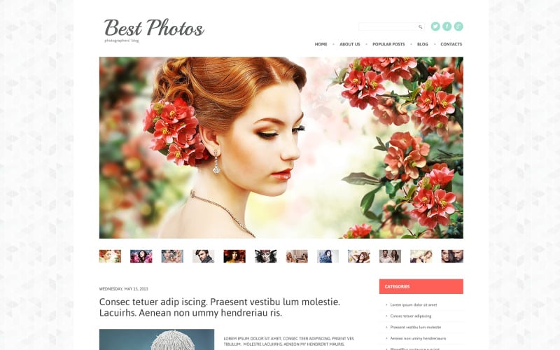 Photo  Video Blog WordPress Theme