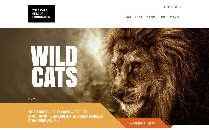 Responsieve websitesjabloon Wild Life