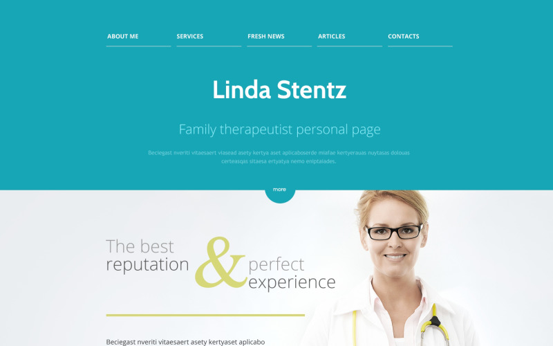 Modello di sito Web reattivo medico