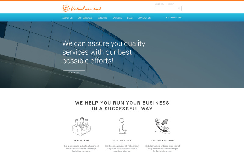 Template per sito web di consulenza responsivo