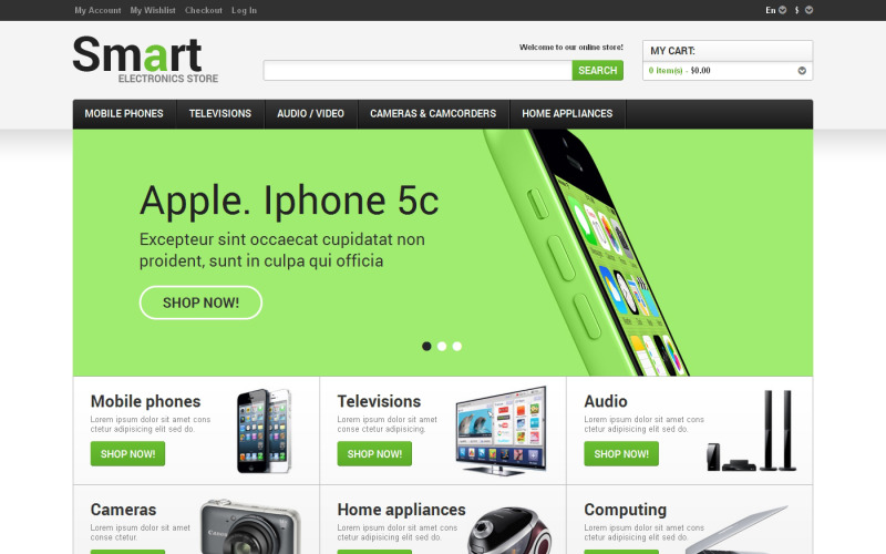 Tema Magento di Electronics for Freedom