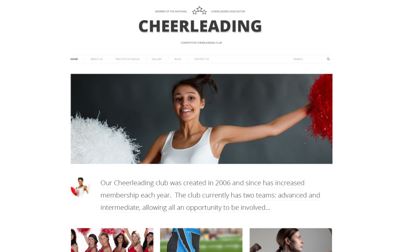 Cheerleading Club WordPress Teması