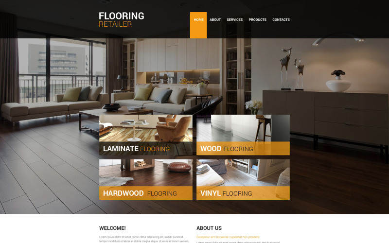 Golv Responsive webbplats mall