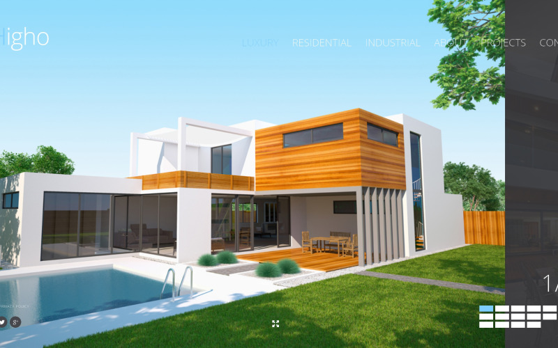 Modelo de site responsivo para construtora
