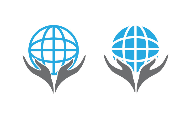 Spara världen logotyp design Earth care logotyp designmall v.1
