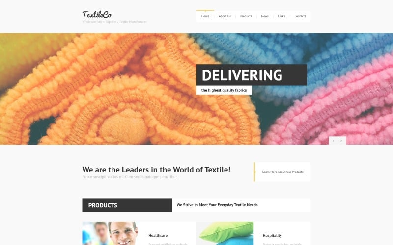 Шаблон Joomla для текстильной промышленности