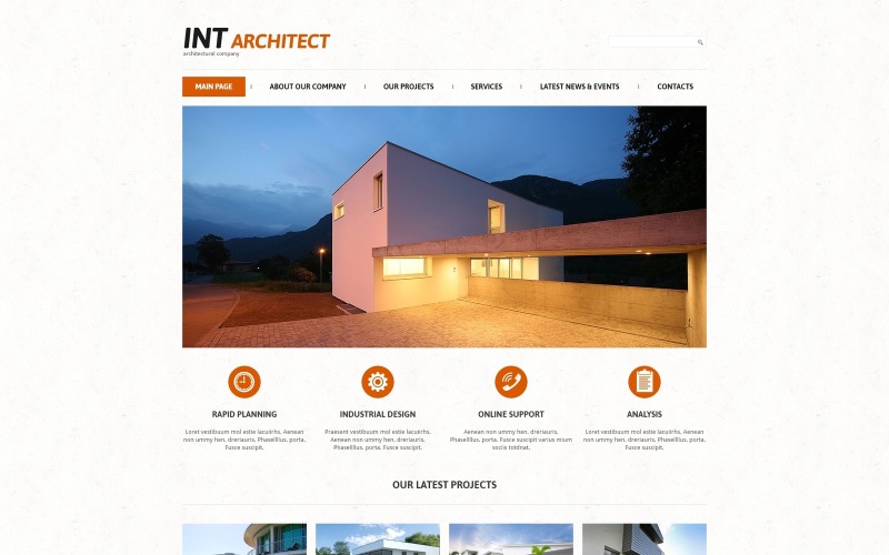 Šablona Joomla architektonické agentury