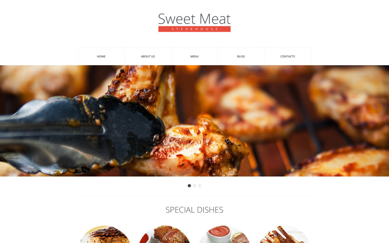 Steakhouse Responsive webbplatsmall