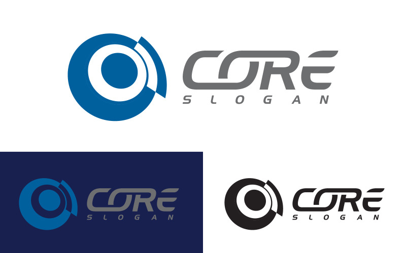 C Letter Core hi tech будущее компьютер значок векторный логотип дизайн шаблон v.7