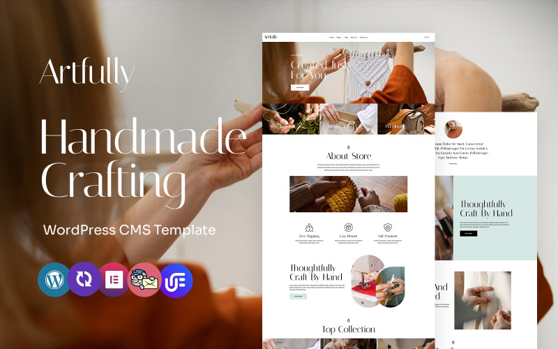 Artfully - Tema multipropósito para WordPress Elementor, hecho a mano y elaborado a mano