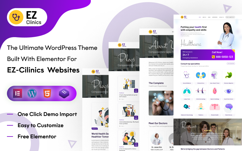 EZ Clinic: Omfattande Medical & Health Clinic WordPress-tema