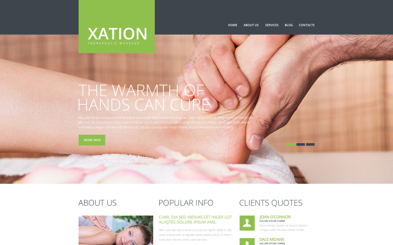 Responsive Website-Vorlage für Massagesalons