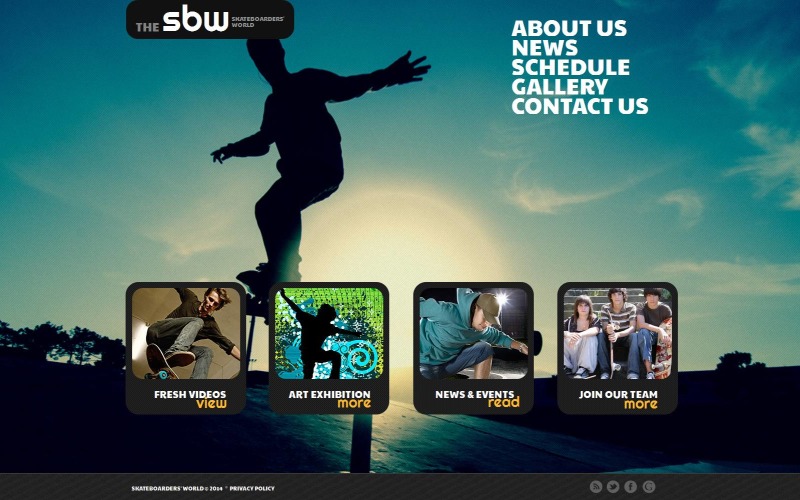 skating moto cms html шаблон