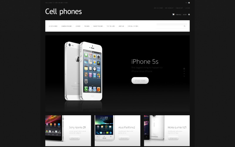 Téma mobilních telefonů Magento