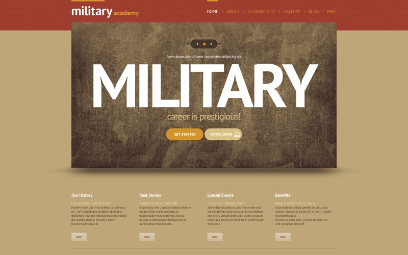 Tema WordPress adaptable al ejército