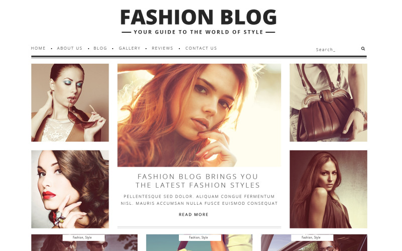 Tema WordPress do blog de moda