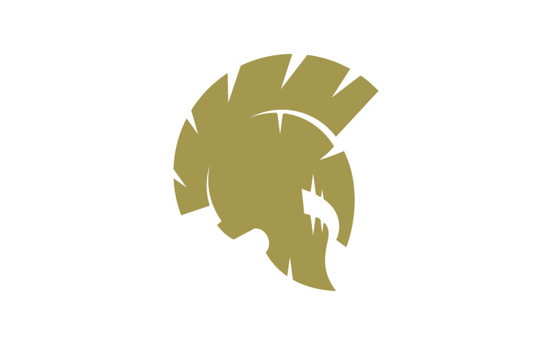 Logotipo do capacete espartano design vetorial. Logotipo espartano 0