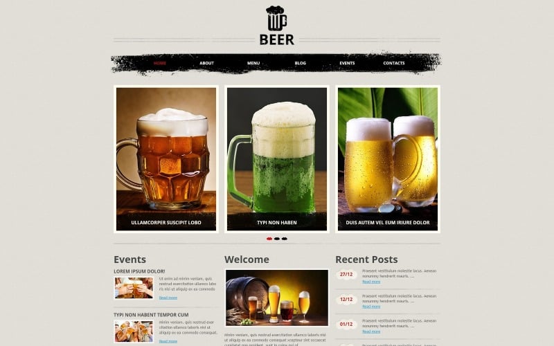 宏伟的啤酒酒吧Joomla模板