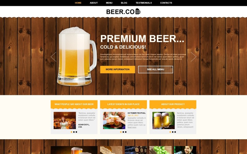 酒吧响应式Joomla模板