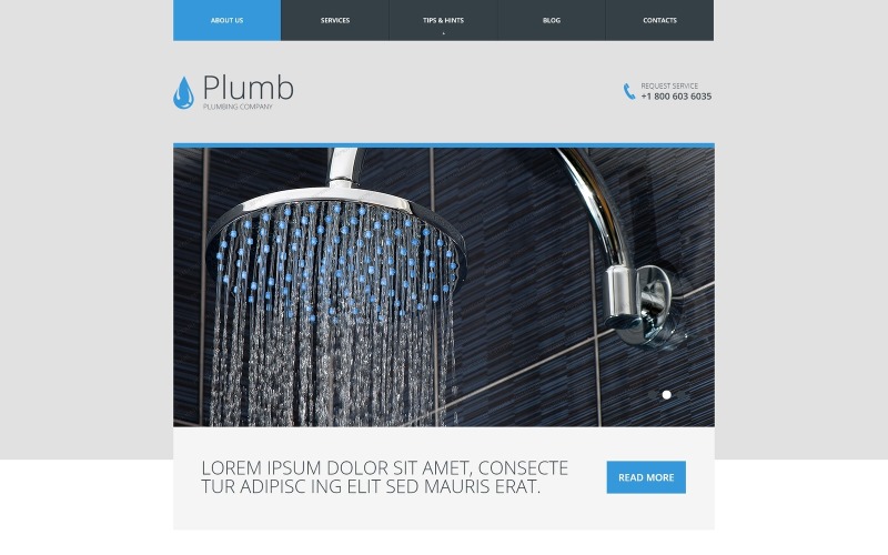 Modello di sito Web reattivo dell'impianto idraulico