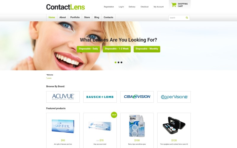 отзывчивая тема woocommerce для оптометриста