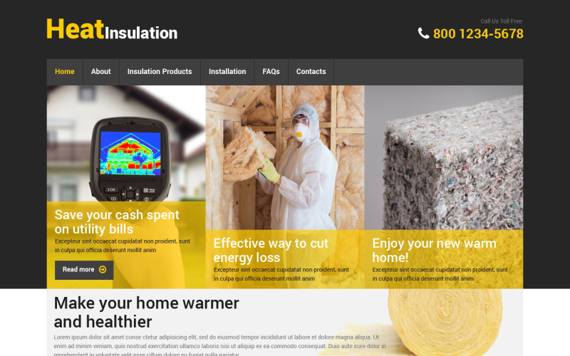 Otthoni javítások Reszponzív weboldal sablon
