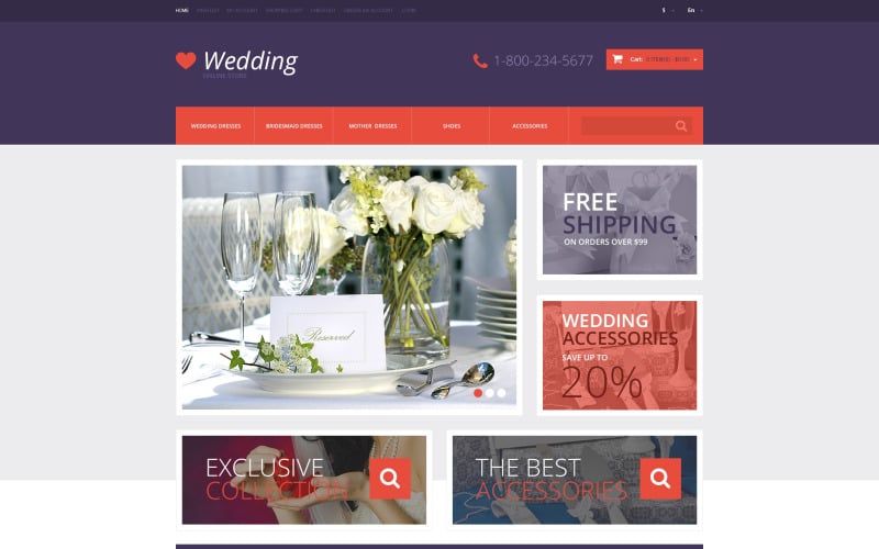 Wedding Shop Responsive OpenCart Template